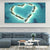 Aerial View of Heart Shaped Island 1 Panel Canvas Wall Art