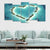Aerial View of Heart Shaped Island 1 Panel Canvas Wall Art