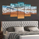 Beach and coastal wall decor with a top-down view of the shoreline.