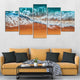 Tropical canvas wall art highlighting ocean waves in motion.