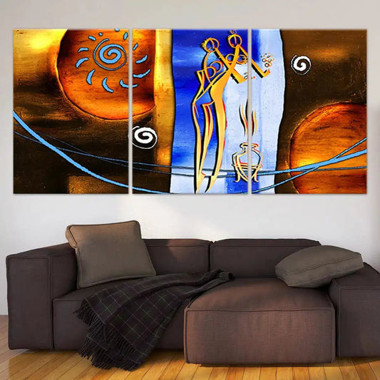 African Rhythm Abstract Wall Art-Stunning Canvas Prints