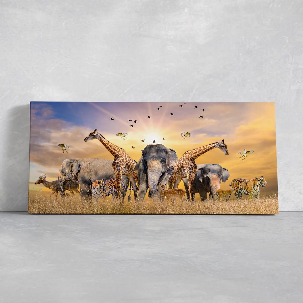 African Safari Animals Wall Art Multi panel Canvas Stunning Canvas