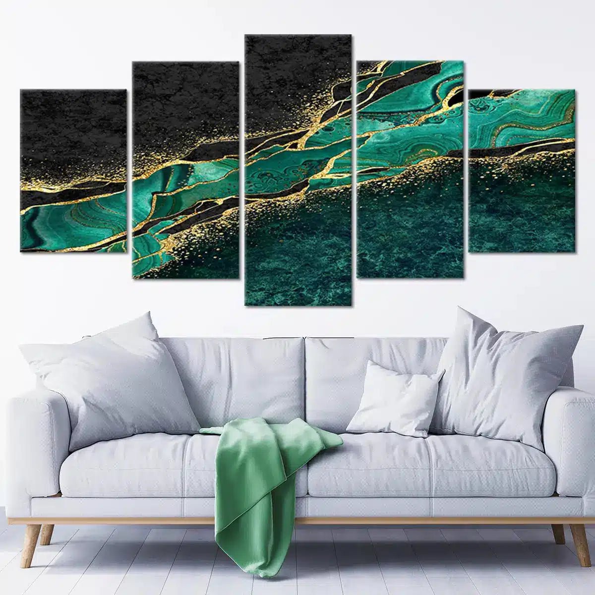 Abstract Ink Art Green Wall Art-Stunning Canvas Prints