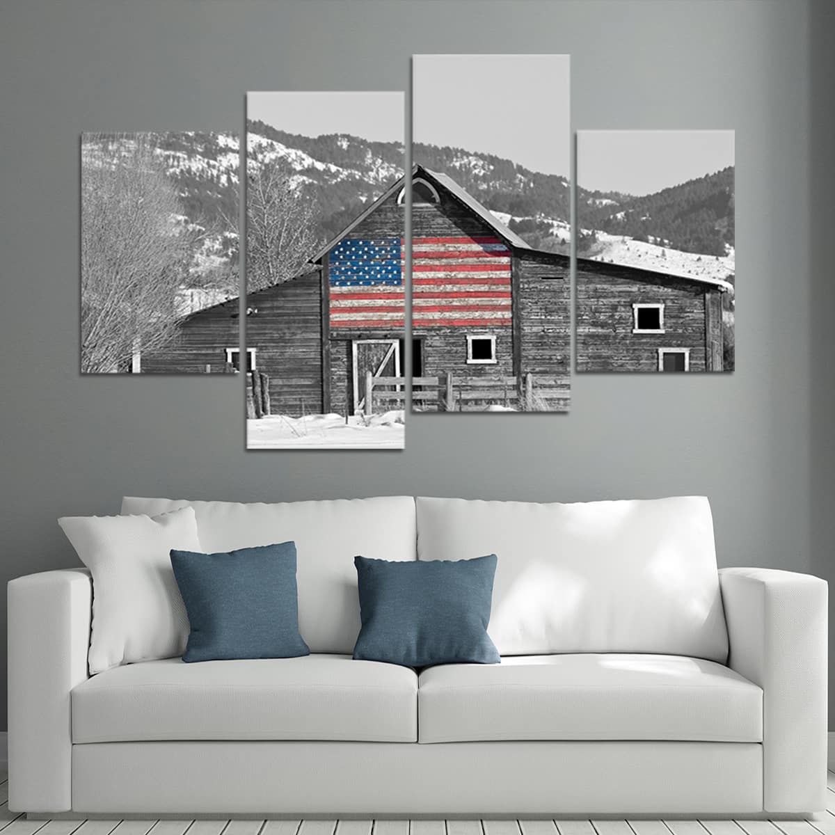 American Flag Barn Wall Art Set