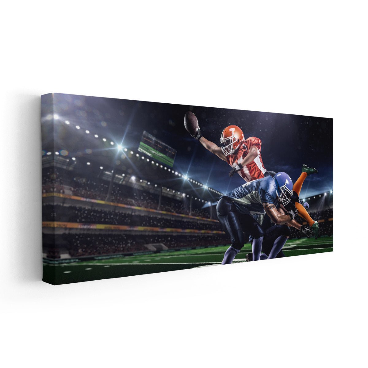 Football Players In Action Canvas Wall Art