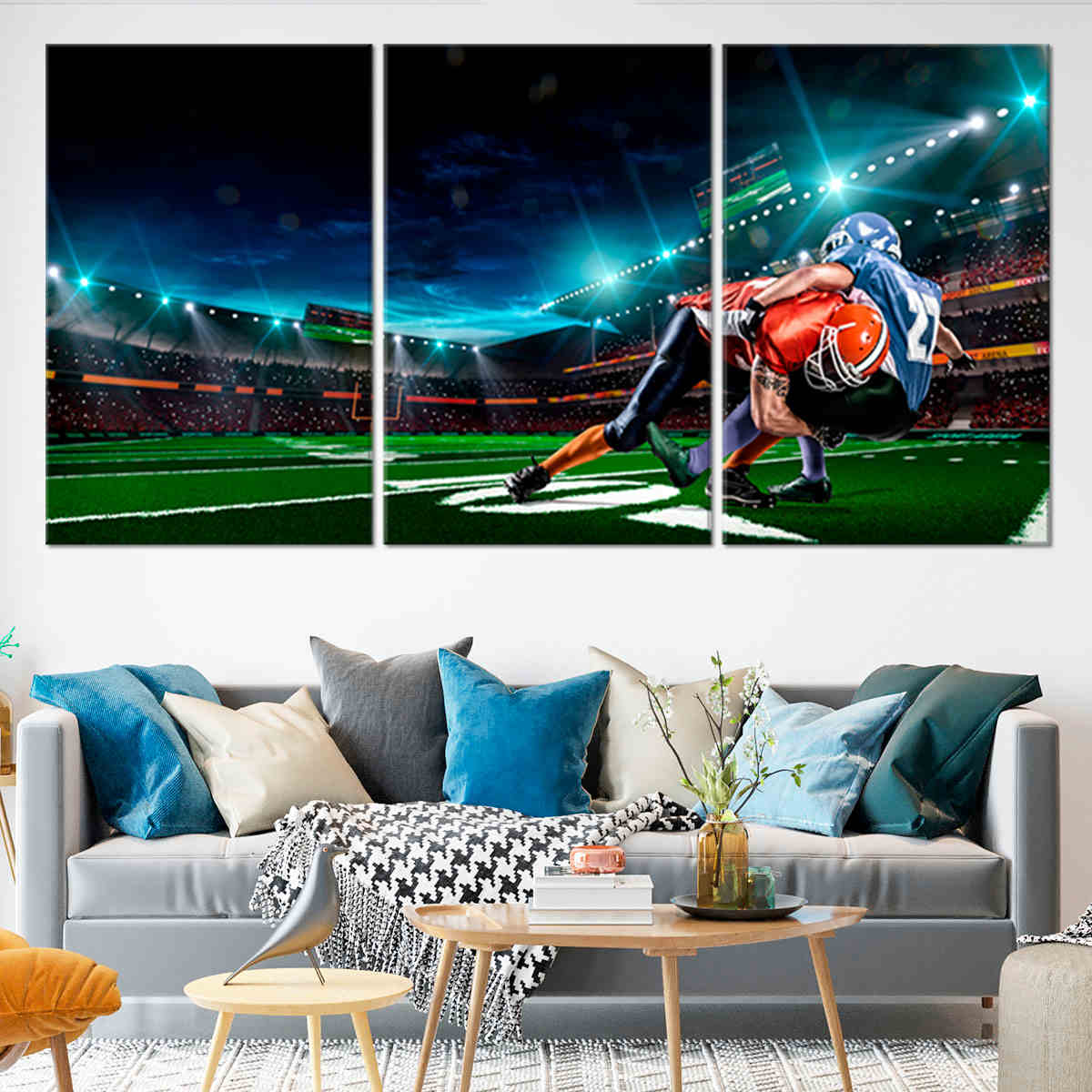 Football Tackle Wall Art Canvas Print-Stunning Canvas Prints