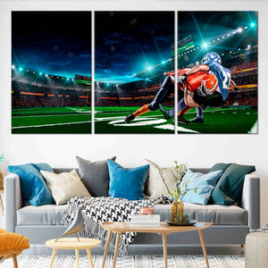 Football Tackle Wall Art Canvas Print-Stunning Canvas Prints