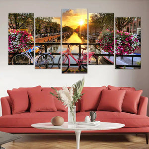 Amsterdam Bikes Wall Art Canvas Print-Stunning Canvas Prints