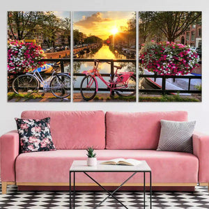 Amsterdam Bikes Wall Art Canvas Print-Stunning Canvas Prints