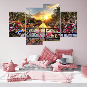 Amsterdam Bikes Wall Art Canvas Print-Stunning Canvas Prints