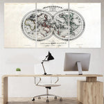 Antique World Map Wall Art-Stunning Canvas Prints