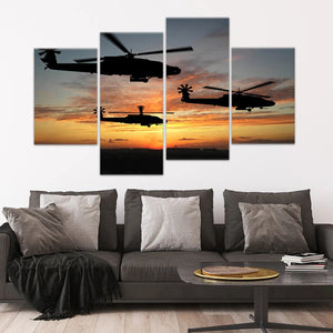 AH-64 Apache Helicopters Wall Art Canvas Print-Stunning Canvas Prints