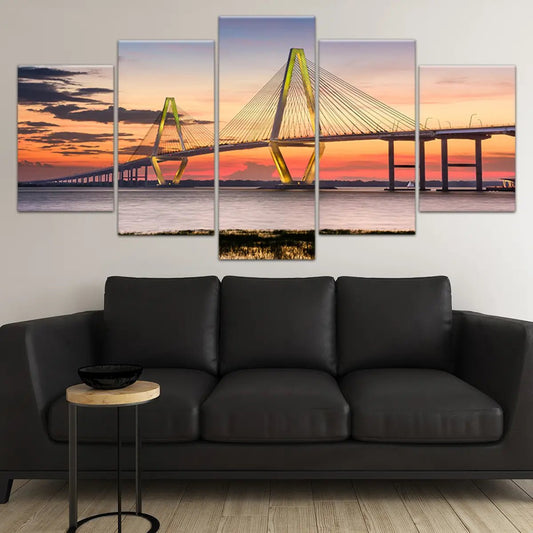 Arthur Ravenel Bridge Wall Art Canvas-Stunning Canvas Prints