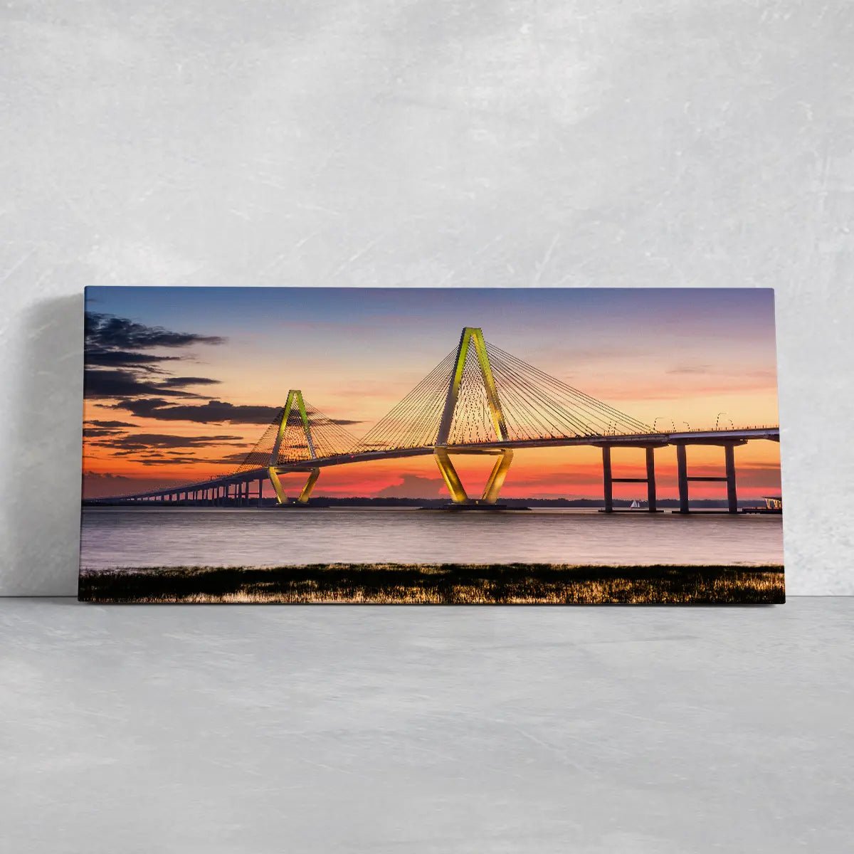 Arthur Ravenel Bridge Wall Art Canvas-Stunning Canvas Prints