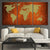 Artisanal World Map Multi Panel Canvas Wall Art 5 piece