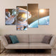 Astronaut In Outer Space Canvas Wall Art