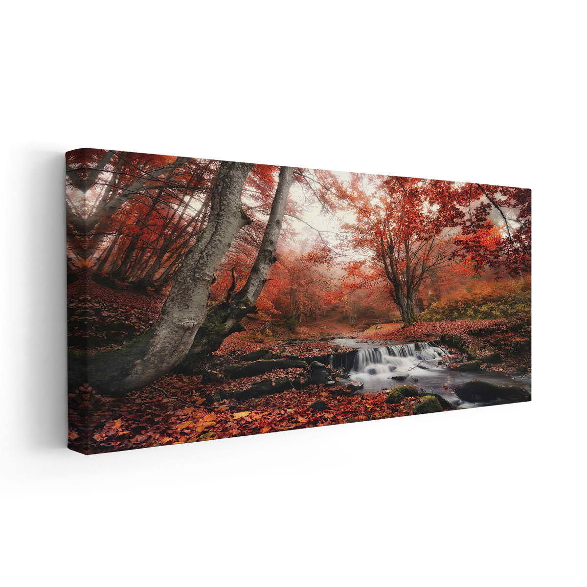 Red Autumn Forest Wall Art-Stunning Canvas Prints