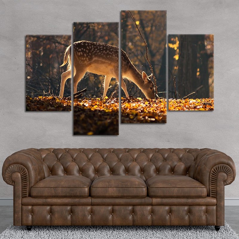 Baby White Tail Deer multi panel canvas wall art