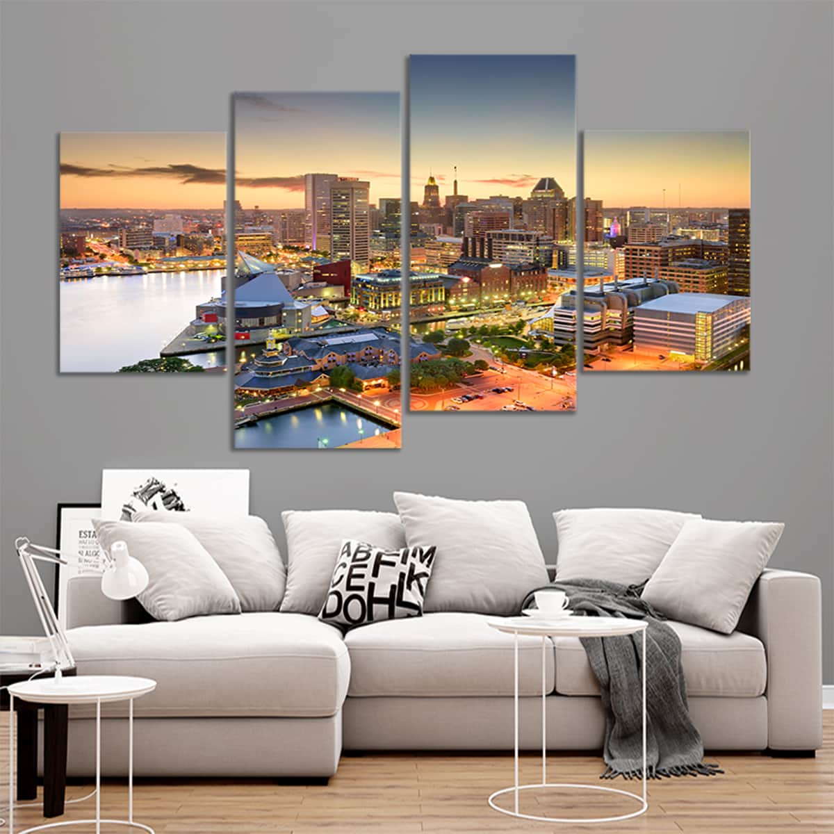 Baltimore Skyline Wall Art Canvas-Stunning Canvas Prints