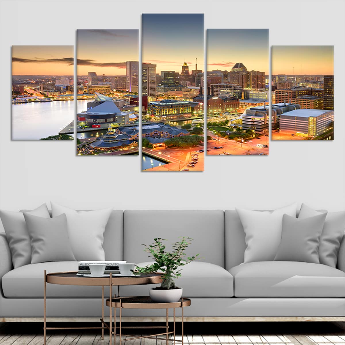 Baltimore Skyline Wall Art Canvas-Stunning Canvas Prints