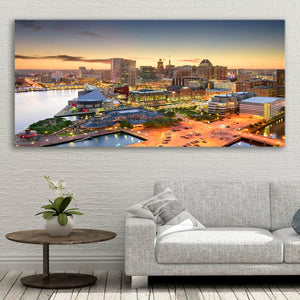 Baltimore Skyline Wall Art Canvas-Stunning Canvas Prints