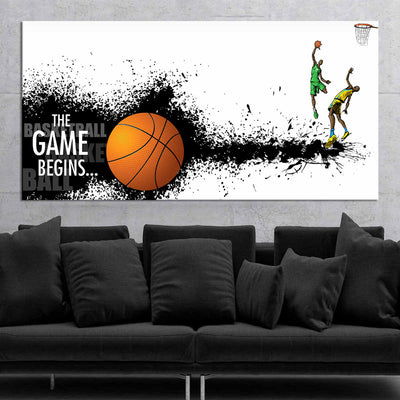 Basketball Players Abstract Wall Art