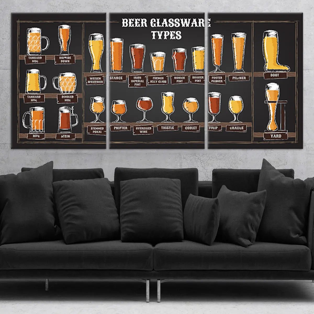 Beer Glassware Wall Art-Stunning Canvas Prints