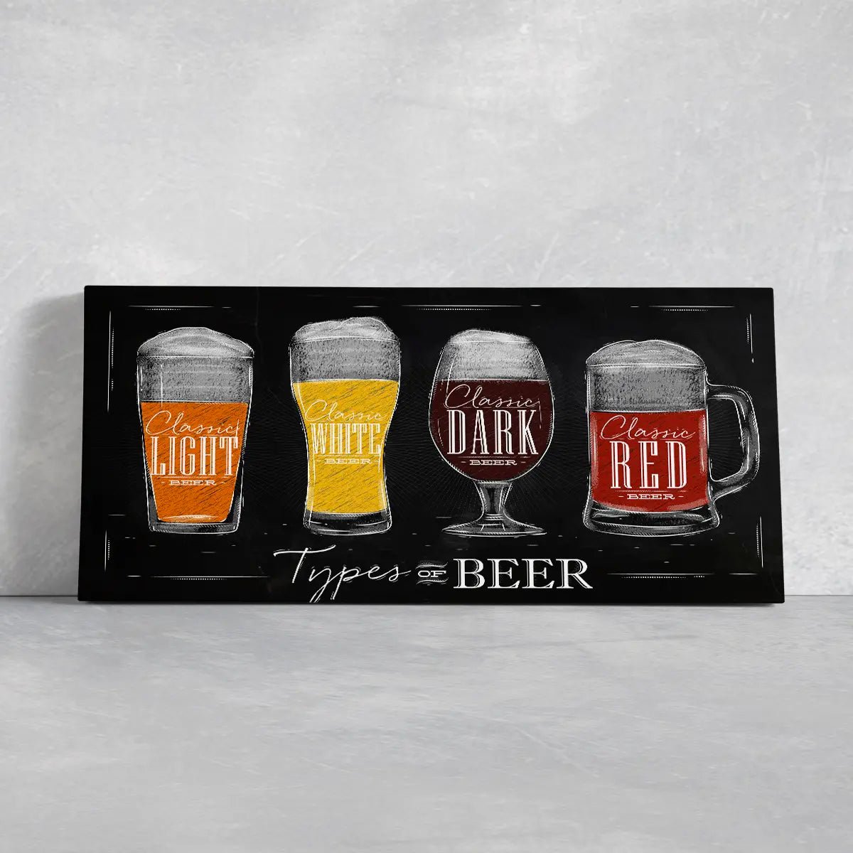 Types Of Beer Wall Art Canvas Print-Stunning Canvas Prints