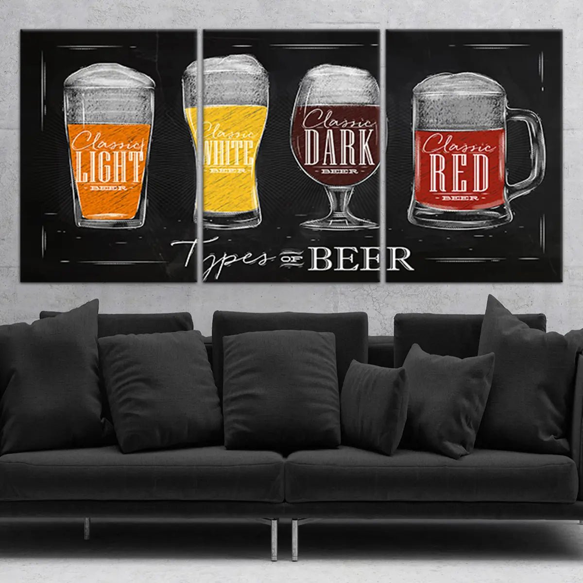 Types Of Beer Wall Art Canvas Print-Stunning Canvas Prints