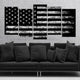 Black And White American Flag Wall Art-Stunning Canvas Prints