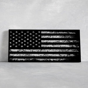 Black And White American Flag Wall Art-Stunning Canvas Prints
