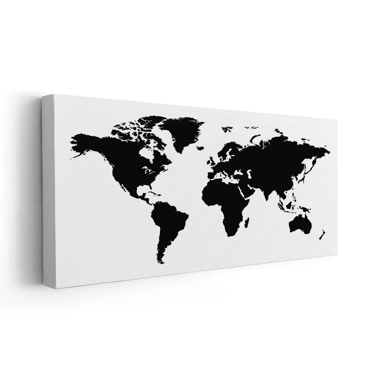 Black And White World Map Wall Art-Stunning Canvas Prints