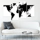 Black And White World Map Wall Art-Stunning Canvas Prints