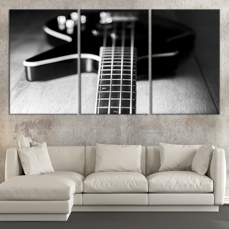 Black Bass Guitar Wall Art Canvas Print-Stunning Canvas Prints