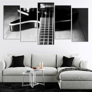 Black Bass Guitar Wall Art Canvas Print-Stunning Canvas Prints