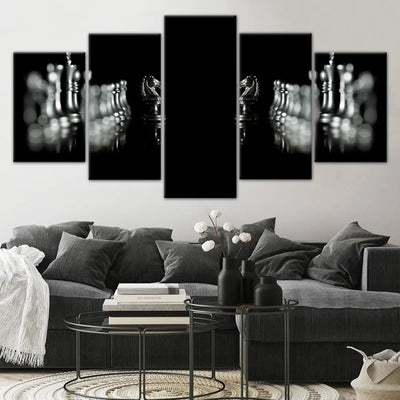 Black Chess Game Wall Art-Stunning Canvas Prints