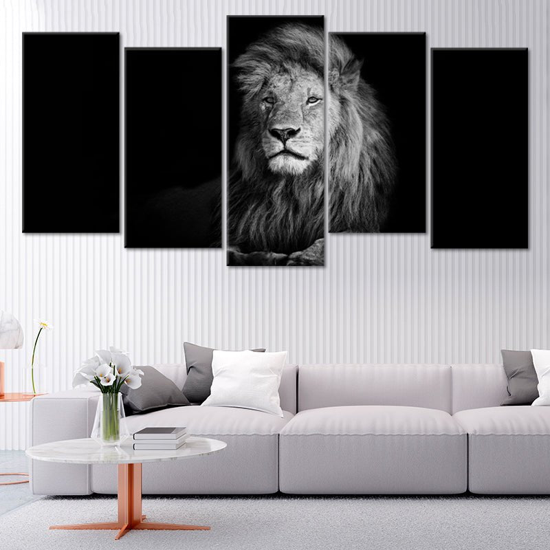 Black and White Lion Wall Art Canvas-Stunning Canvas Prints