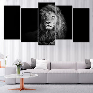 Black and White Lion Wall Art Canvas-Stunning Canvas Prints