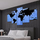 Blue Grunge World Map Wall Art Canvas Print-Stunning Canvas Prints