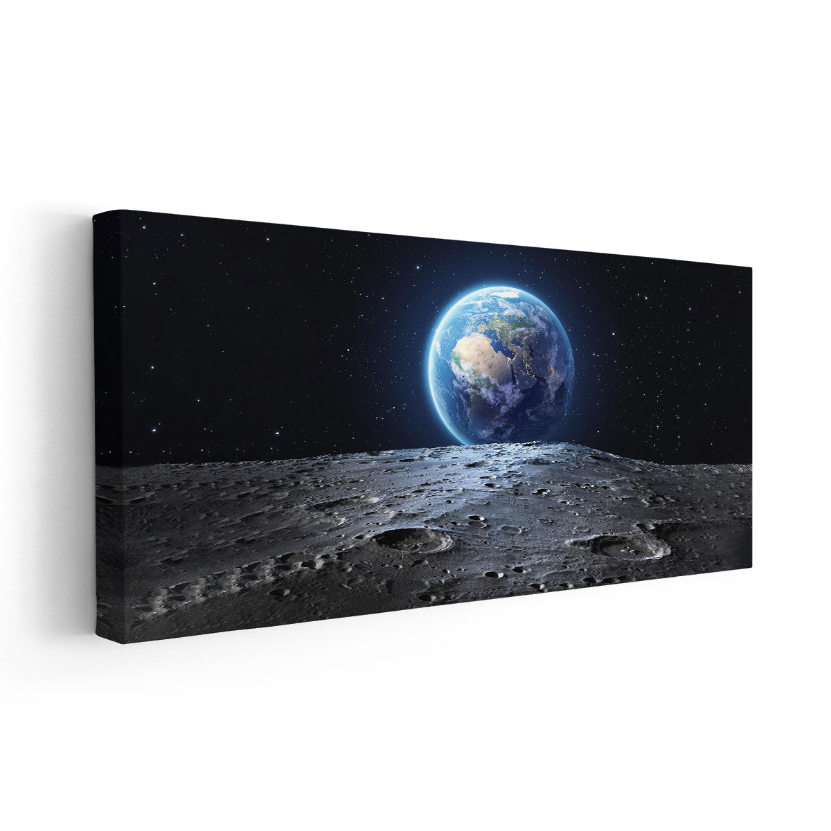 Earth From Moon Wall Art Canvas Print