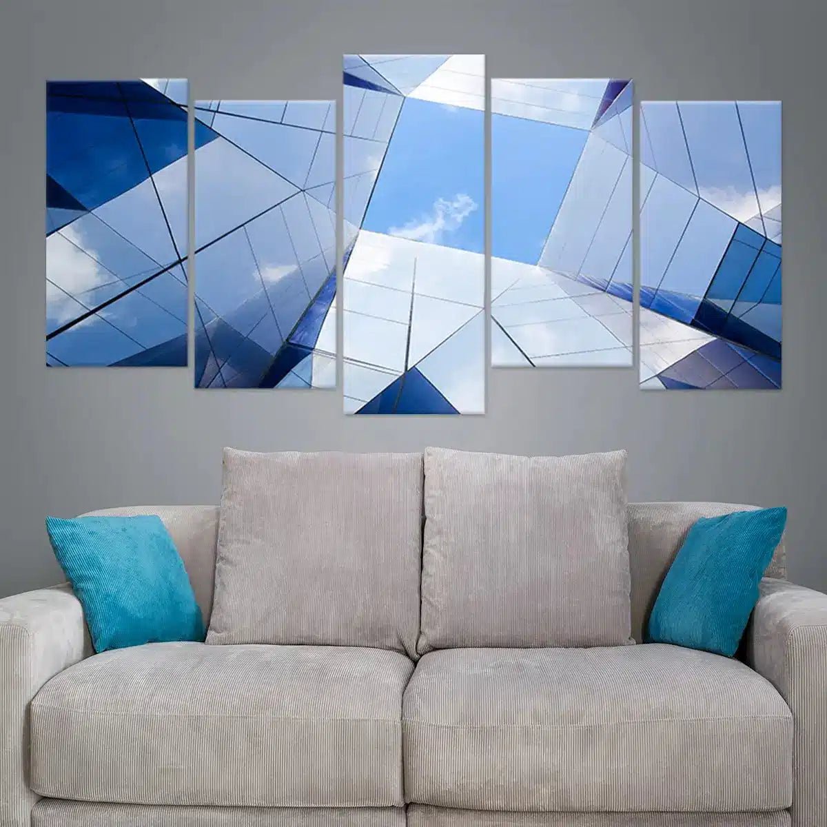 Blue Geometric Wall Art Décor-Stunning Canvas Prints