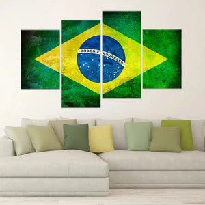 Brazilian Flag Wall Art Canvas Print-Stunning Canvas Prints