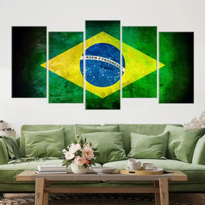 Brazilian Flag Wall Art Canvas Print-Stunning Canvas Prints