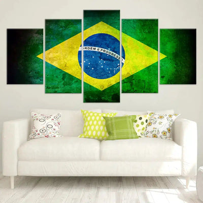 Brazilian Flag Wall Art-Stunning Canvas Prints