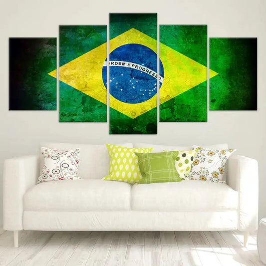 Brazilian Flag Wall Art Canvas Print-Stunning Canvas Prints