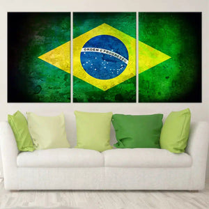 Brazilian Flag Wall Art Canvas Print-Stunning Canvas Prints