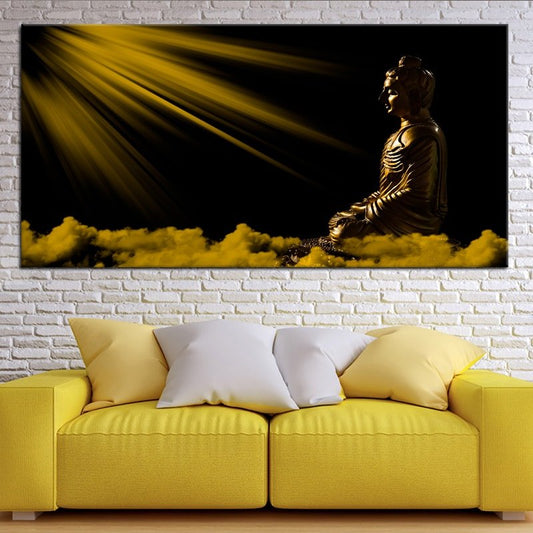 Zen-inspired Buddha artwork in modern decor — modern canvas wall art for living room, tranquil and balanced design
