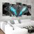 Butterfly Pop Multi Panel Canvas Wall Art 5 pieces