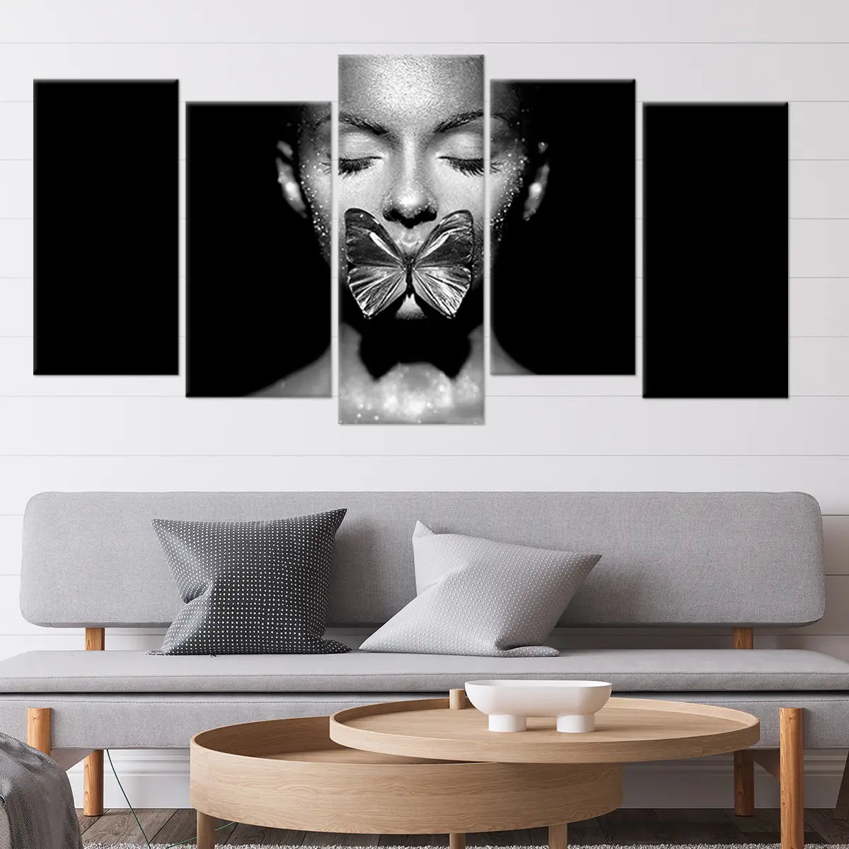 Butterfly On Lips Wall Art Canvas Print-Stunning Canvas Prints