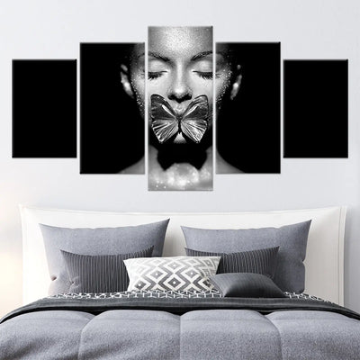 Fashion Model With Butterfly Wall Art-Stunning Canvas Prints